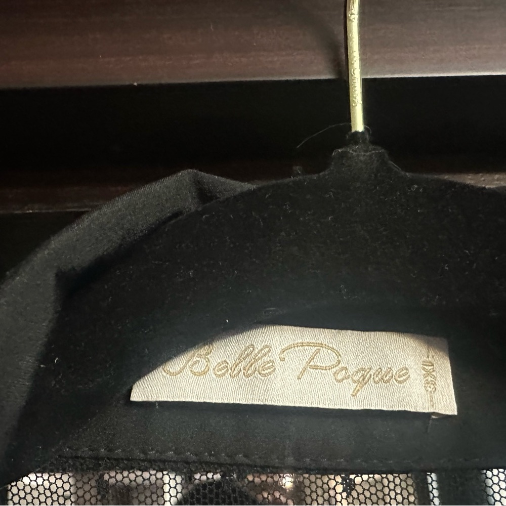 Elegant Black Lace Button-Up Blouse - Picture 2 of 5